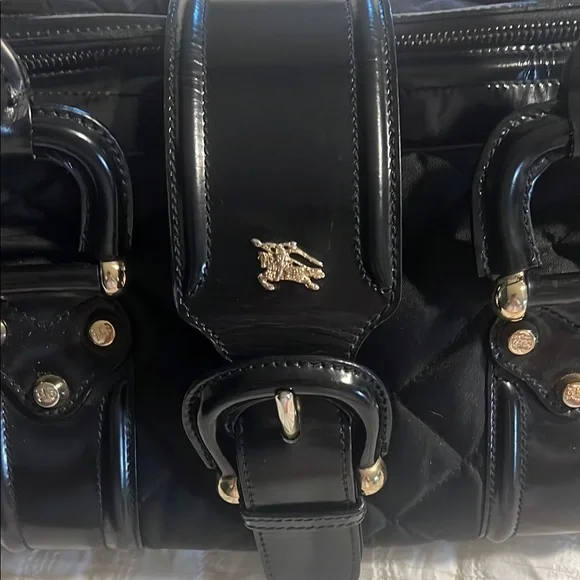 Burberry Black Quilted Shoulder Bag - Picture 2 of 8